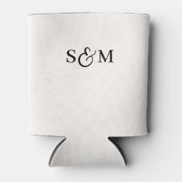 Eenvoudig Monogram Script Ampersand Bruiloft Blikjeskoeler