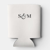 Eenvoudig Monogram Script Ampersand Bruiloft Blikjeskoeler (Achterkant)