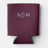 Eenvoudig Monogram Script Ampersand Bruiloft Blikjeskoeler (Voorkant)