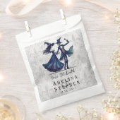 Eenvoudig Monogram Skelet Halloween QR Code Bruilo Bedankzakje (Geknipt)