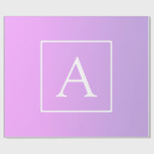 Eenvoudig Monogram | Subtiele roze/Paarse ombre Cadeaupapier (Vlak)