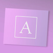 Eenvoudig Monogram | Subtiele roze/Paarse ombre Cadeaupapier
