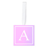 Eenvoudig Monogram | Subtiele roze/Paarse ombre Decoratie (Voorkant)