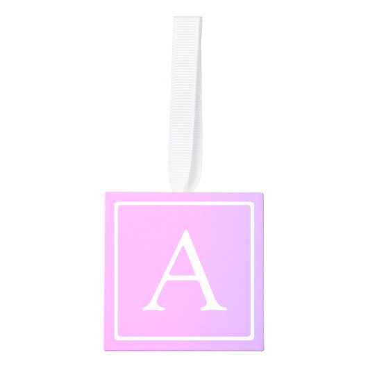 Eenvoudig Monogram | Subtiele roze/Paarse ombre Decoratie (Voorkant)