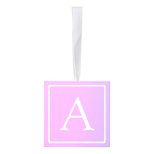 Eenvoudig Monogram | Subtiele roze/Paarse ombre Decoratie (Rechts)