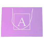 Eenvoudig Monogram | Subtiele roze/Paarse ombre Groot Cadeauzakje (Voorkant)