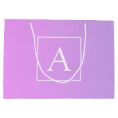 Eenvoudig Monogram | Subtiele roze/Paarse ombre Groot Cadeauzakje (Achterkant)