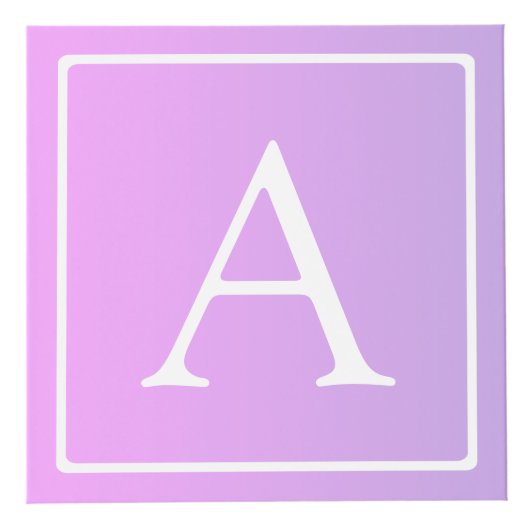 Eenvoudig Monogram | Subtiele roze/Paarse ombre Kubus (Rechts)