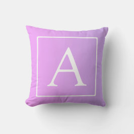 Eenvoudig Monogram | Subtiele roze/Paarse ombre Kussen