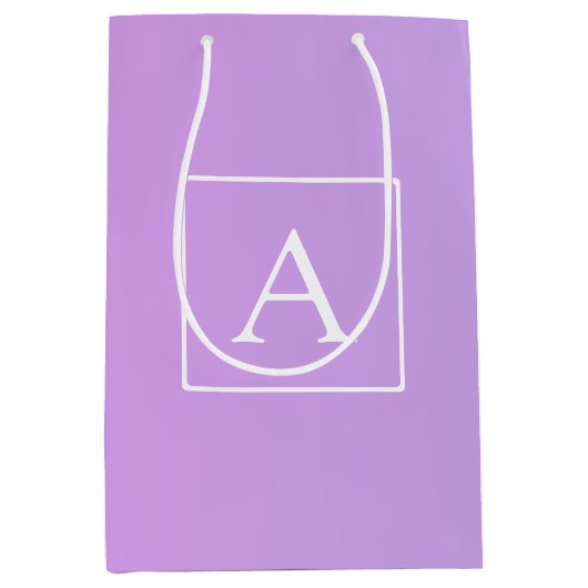 Eenvoudig Monogram | Subtiele roze/Paarse ombre Medium Cadeauzakje (Voorkant)