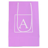 Eenvoudig Monogram | Subtiele roze/Paarse ombre Medium Cadeauzakje (Achterkant)