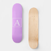Eenvoudig Monogram | Subtiele roze/Paarse ombre Persoonlijk Skateboard (Voorkant)
