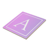 Eenvoudig Monogram | Subtiele roze/Paarse ombre Tegeltje (Zijkant)