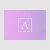 Eenvoudig Monogram | Subtiele roze/Paarse ombre Tissuepapier (Voorkant)