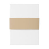 Eenvoudig monogram tan-buikband uitnodigingen wikkel (Achterkant Voorbeeld)