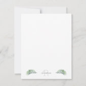 Eenvoudig Monogram tropisch blank bedankt Notitiekaartje (Achterkant)