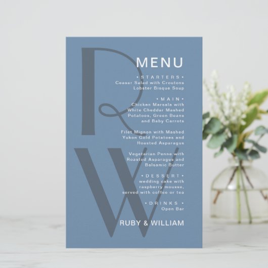 Eenvoudig monogram Typografie minimalistisch trouw (Staand voorkant)