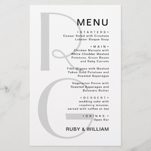 Eenvoudig monogram Typografie minimalistisch trouw (Voorkant)