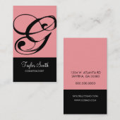 Eenvoudig Monogram Visitekaartje (Voorkant / Achterkant)