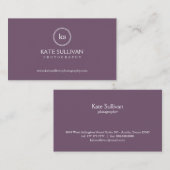 Eenvoudig Monogram Visitekaartje (Voorkant / Achterkant)