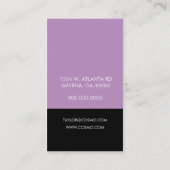Eenvoudig Monogram Visitekaartje (Lavender) (Achterkant)