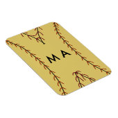 Eenvoudig monogram voeg je naam letter man minimaa magneet (Rechterzijde)