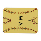 Eenvoudig monogram voeg je naam letter man minimaa magneet (Horizontaal)