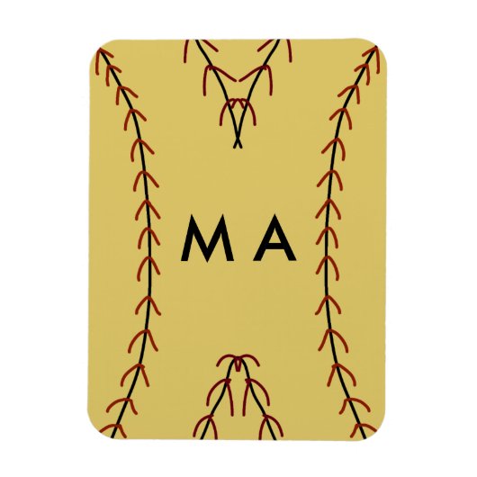 Eenvoudig monogram voeg je naam letter man minimaa magneet (Verticaal)