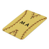 Eenvoudig monogram voeg je naam letter man minimaa magneet (Linkerzijde)