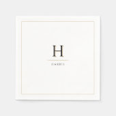 Eenvoudig monogram voor de luxe familie van de mod servet (Voorkant)