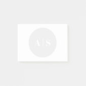 Eenvoudig monogram watermerk post-it® notes (Voorkant)