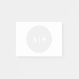 Eenvoudig monogram watermerk post-it® notes