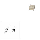 Eenvoudig monogram Weddenschap Namen Rubberstempel (Gestempeld)