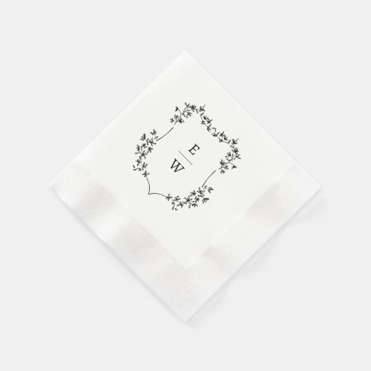 Eenvoudig Monogram Weddenschap Servet (Hoek)