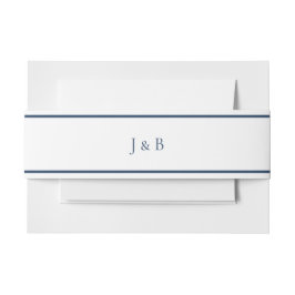 Eenvoudig Monogram Weddenschap Uitnodigingen Wikkel