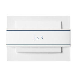 Eenvoudig Monogram Weddenschap Uitnodigingen Wikkel