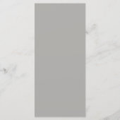 Eenvoudig Monogram Wit en Grijs Trouwmenu Menu (Achterkant)