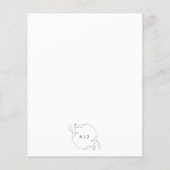 Eenvoudig Monogram Wreatbudget Wedding Uitnodiging (Achterkant)