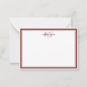 Eenvoudig monogram zwart-wit aan de lage minimalis notitiekaartje (Voorkant)