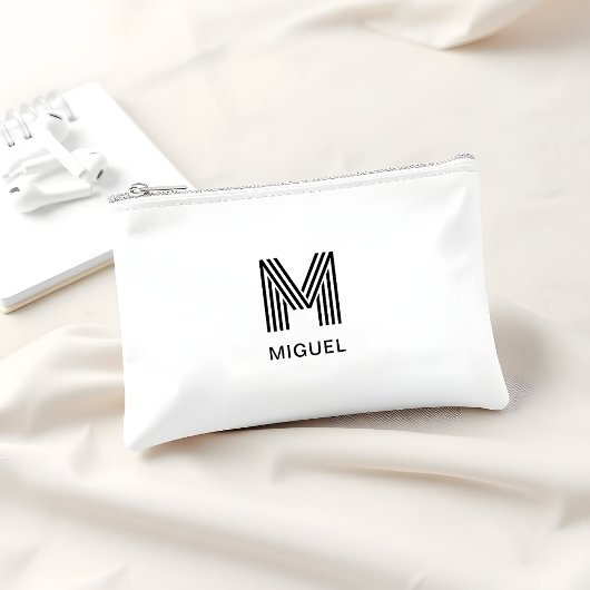 Eenvoudig Monogram Zwart-wit budget Etui