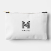 Eenvoudig Monogram Zwart-wit budget Etui (Voorkant)
