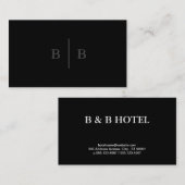 Eenvoudig | Monogrammen (zwart) Visitekaartje (Voorkant / Achterkant)