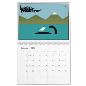 Eenvoudig Monster Cartoon kalender (twee pagina's) (Feb 2026)