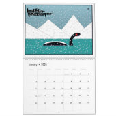 Eenvoudig Monster Cartoon kalender (twee pagina's) (Jan 2026)