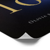 Eenvoudig Moody Black Dark Paarse Eucalyptus Wedde Poster (Hoek)