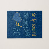 Eenvoudig mooi 50e verjaardag legpuzzel (Horizontaal)