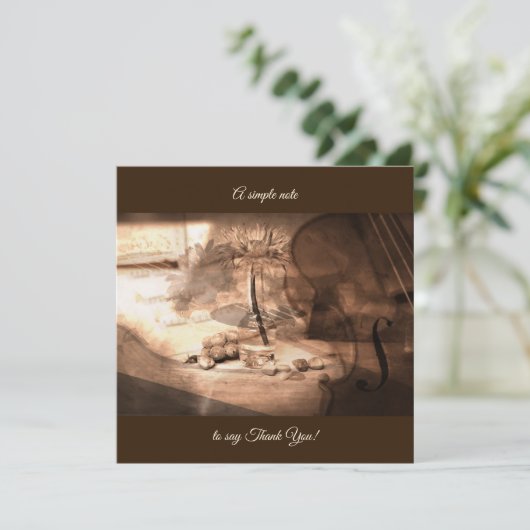 Eenvoudig mooi bedankkaart (Staand voorkant)