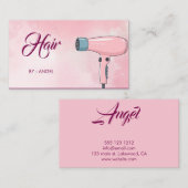 Eenvoudig mooi roze haar. visitekaartje (Voorkant / Achterkant)