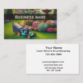 Eenvoudig mooi tuin gazon verzorging Visitekaartje (Voorkant / Achterkant)