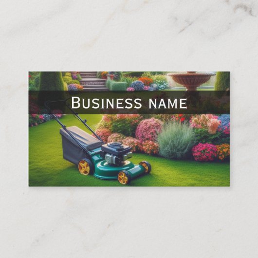 Eenvoudig mooi tuin gazon verzorging Visitekaartje (Voorkant)
